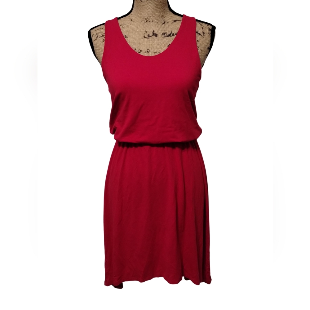 Kenar Women's Red Sleeveless High-Low Dress